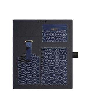 Wolf Signature Passport, Card Case & Luggage Tag Gift Set - Blue
