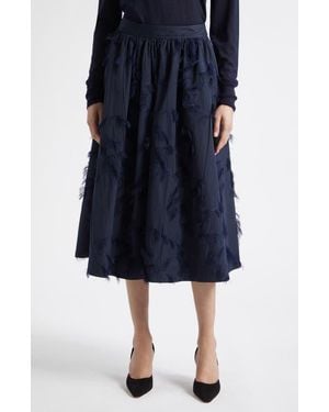 Jason Wu Fil Coupé Midi Skirt - Blue