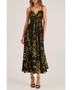 HELSI Edith Metallic Floral Gown - Multicolor