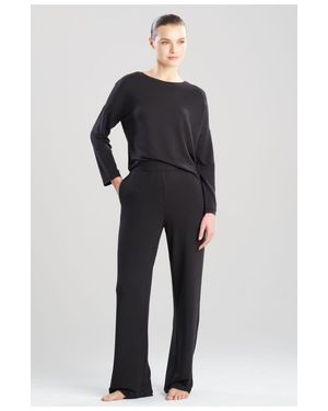 NATORI EDIT Kaia Terry Everywhere Straight Leg Pant - Blue