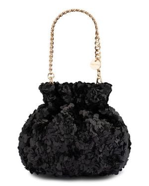 OLGA BERG Mattie Sequin Top Handle Bag - Black