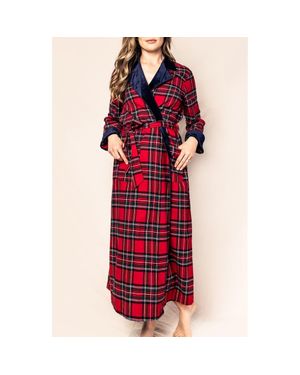 Petite Plume Imperial Tartan Robe - Red