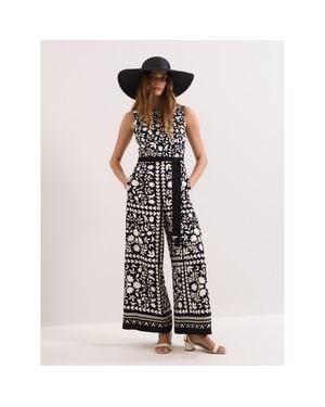 Phase Eight Cyra Printed Jumpsuit - Black