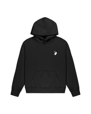 Alix Heartly Ghost Relaxed Midweight Fleece Pullover Hoodie - Black