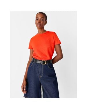 Whistles Posie Double Trim T-Shirt - Blue