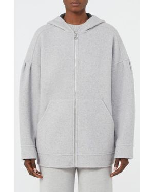 MM by Max Mara Sottile Zip Hoodie - Gray
