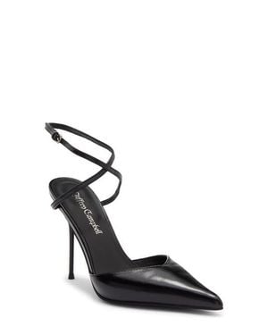 Jeffrey Campbell Bordeaux Ankle Strap Pointed Toe Pump - Black