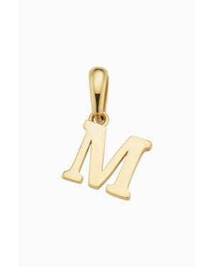 Oradina 14K My Letter Initial Pendant Charm - Metallic