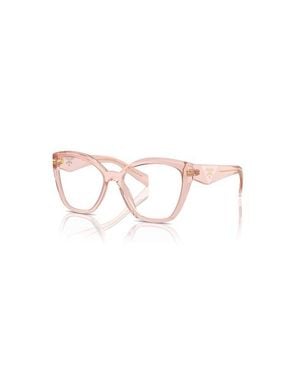 Prada 54Mm Irregular Optical Glasses - Pink