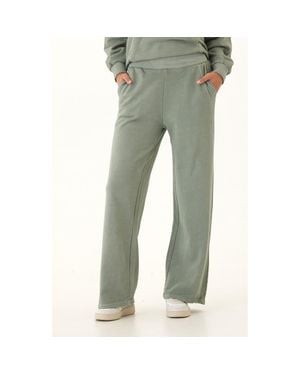 Threads For Thought Esmeralda Mineral Wash Wide Leg Pants - Green