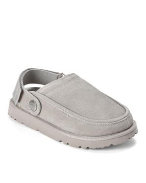 Dearfoams Fireside Coin Convertible Mule Slippers - Gray