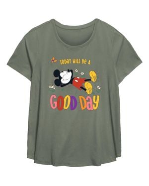 Mickey & Friends Today Will Be A Good Day Graphic T-Shirt - Gray
