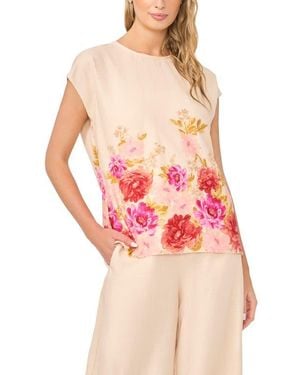 Halogen® Floral Print Top - Red