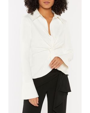 Cinq À Sept Mckenna Knot Waist Shirt - White
