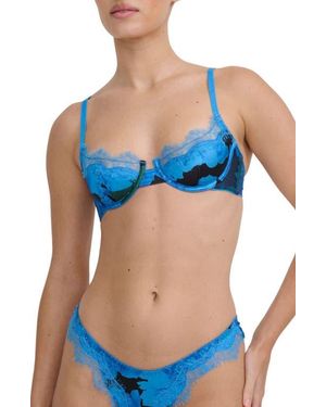 KAT THE LABEL Sorrento Limencello Underwire Bra - Blue