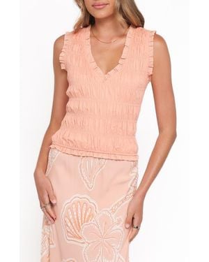 Petal & Pup Xenia Smock Cotton Top - Pink