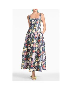 Sachin & Babi Mia Fruit & Floral Print Cocktail Dress - Blue