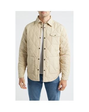 Schott Nyc Quilted Down Shirt Jacket - Natural