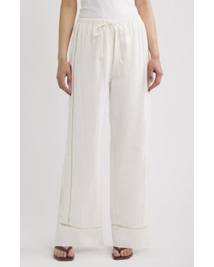 a.ren Siena Wide Leg Pants - White
