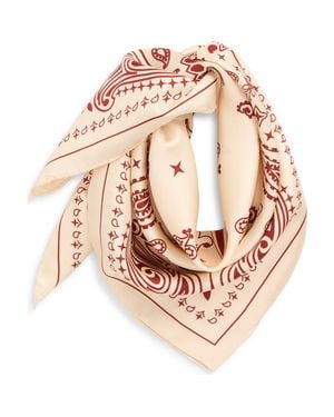 Lost Pattern Paisley Silk Bandana - Pink