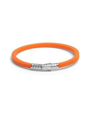 Jonas Studio Rubber & Sterling Bracelet - Orange