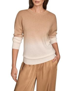 Donna Karan Ombré Crewneck Sweater - White