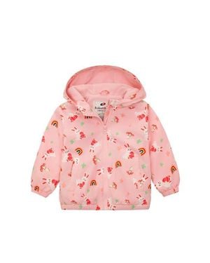 Rokka&Rolla Lightweight Fleece Lined Windbreaker - Pink