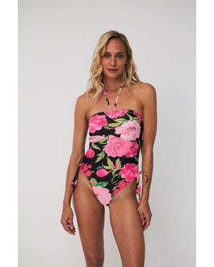 Crās Albertinas Halter Neck Swimsuit - Red