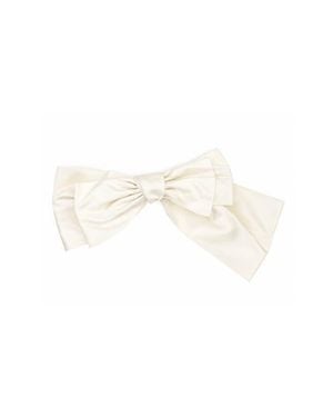 Binata Millinery Mayumi Oversized Silk Bow Comb - White