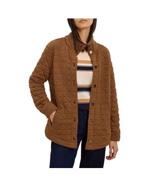 NIC+ZOE Quilted Femme Knit Jacket - Brown