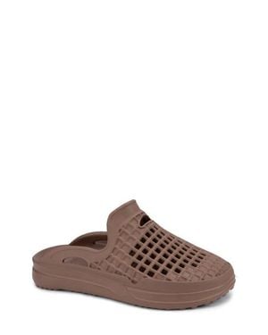 Lusso Cloud Scenario Perforated Clog - Brown