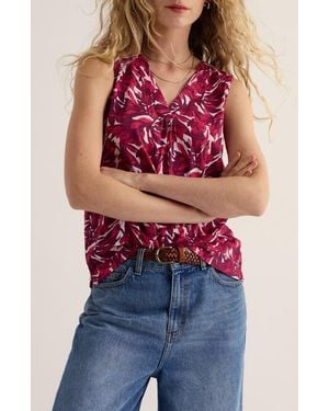 Seasalt Cornwall Achilla Floral Organic Cotton Top - Blue
