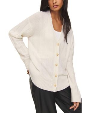 Reformation Capri Oversize Recycled Cashmere & Wool Blend Cardigan - White