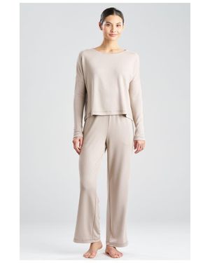 NATORI EDIT Kaia Terry Destination Long Sleeve Top - Natural