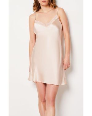 Etam Milky Lace Trim Washable Silk Camisole - Natural
