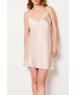 Etam Milky Lace Trim Washable Silk Camisole - Natural