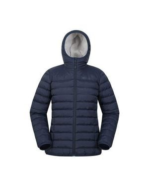 Mountain Warehouse Faux Fur Lined Padded Jacket - Blue