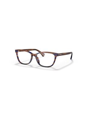 Ralph 53Mm Rectangle Optical Glasses - Brown