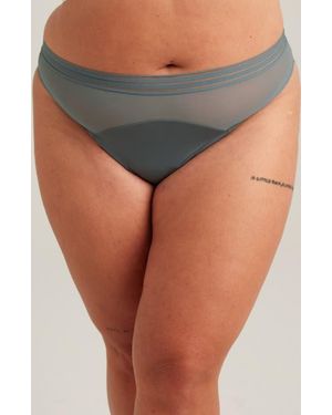 Saalt Leakproof Mesh Thong - Gray
