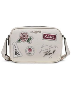 KARL LAGERFELD Maybelle Pins+Rhinestones Crossbody - Metallic