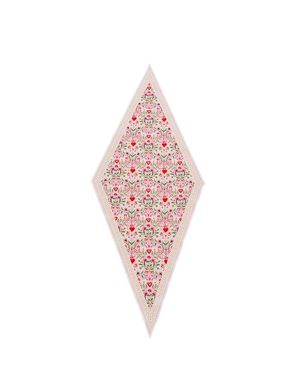 Fable England Penelope Heart Triangle Scarf - Pink