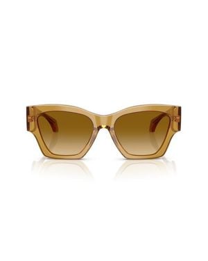 Versace 53Mm Cat Eye Sunglasses - Natural