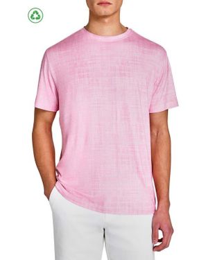 Con.struct Regular Fit Chambray Recycled Performance Golf T-Shirt - Pink