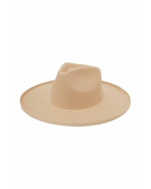 Two Roads Hat Co. Five Points Wide Brim Fedora Hat - Natural
