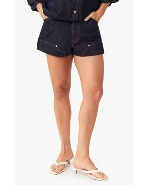 Habitual Carrie Utility Denim Shorts - Blue