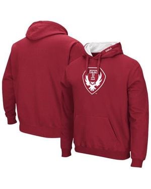 Colosseum Athletics Cherry Temple Owls Arch & Logo 3.0 Hoodie - Red