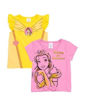 Disney Princess 2-Pack Short Sleeve T-Shirts - Pink