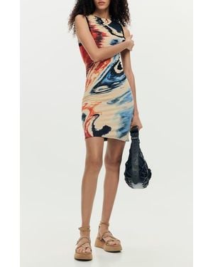 Desigual Abstract Print Sleeveless Minidress - Multicolor