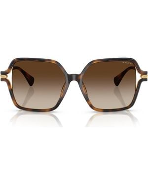 Ralph 56Mm Gradient Square Sunglasses - Brown