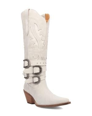 Dingo Buck Wild Knee High Western Boot - White